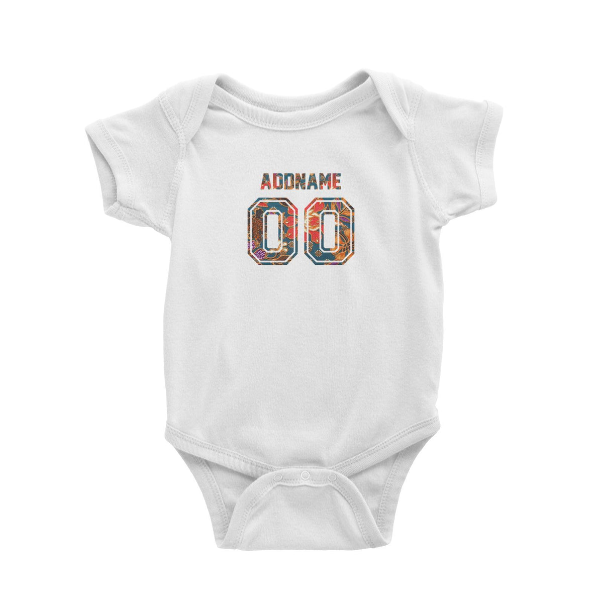 Jersey Batik Baby Romper Raya Personalizable Designs