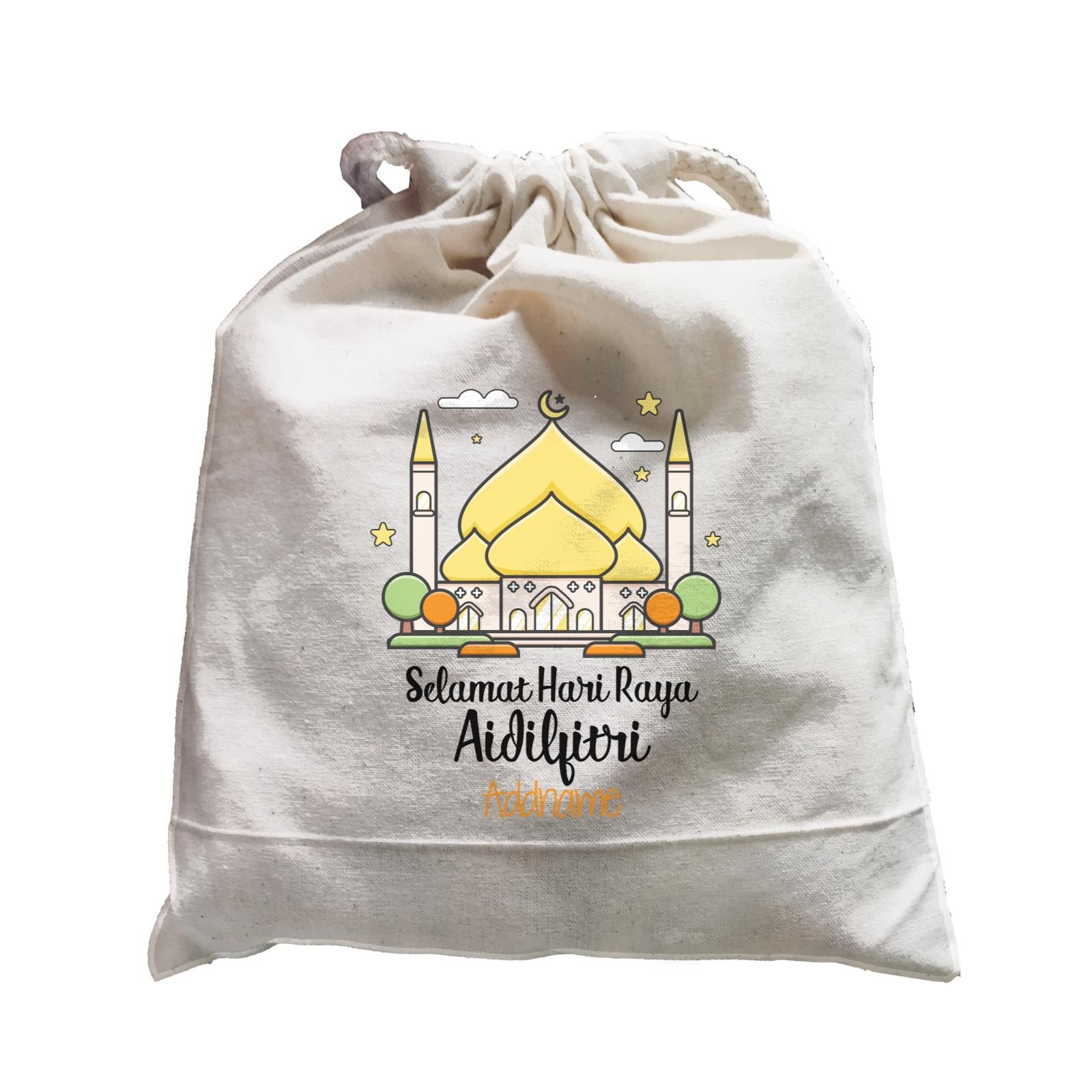 Raya Cute Mosque Cartoon Mosque Selamat Hari Raya Aidilfitri Addname Accessories Satchel