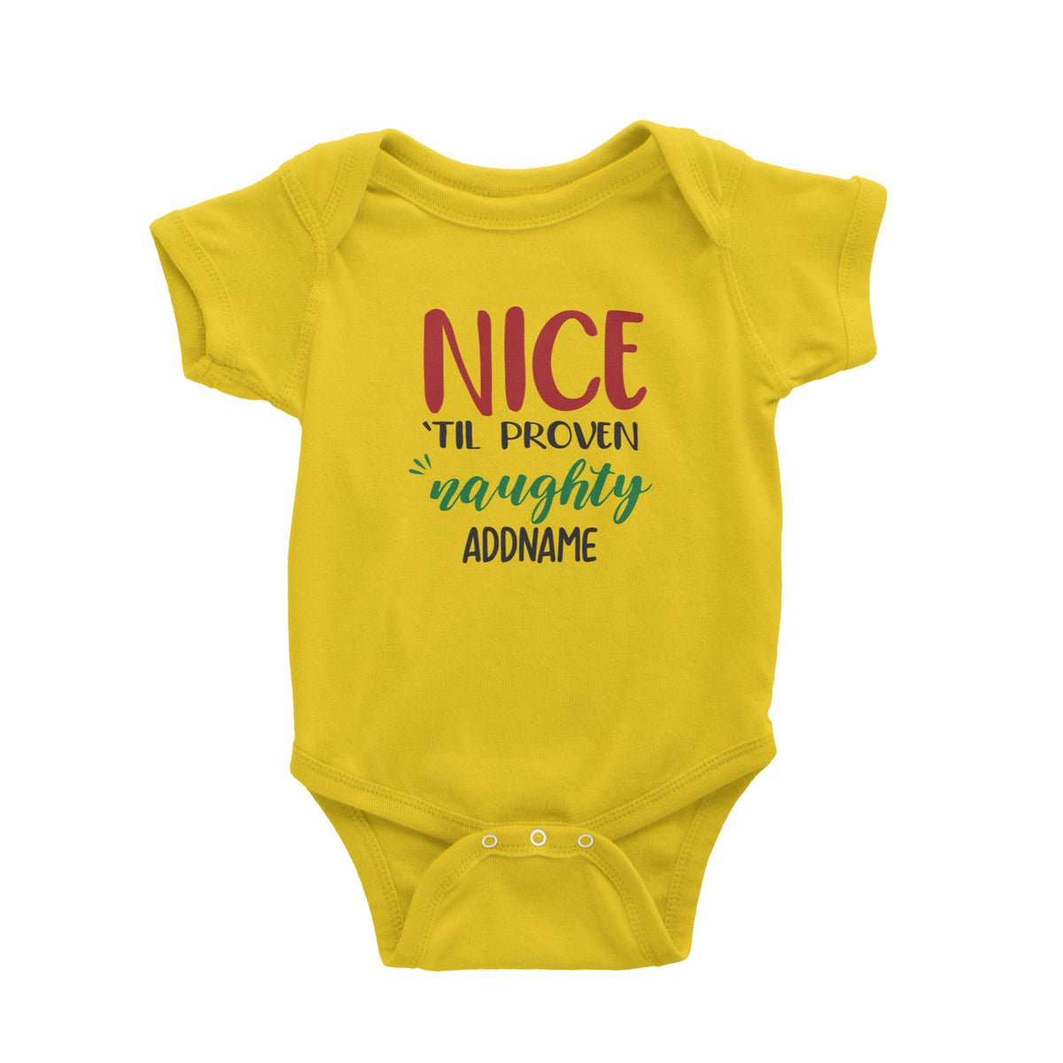 Xmas Nice till Proven Naughty Baby Romper