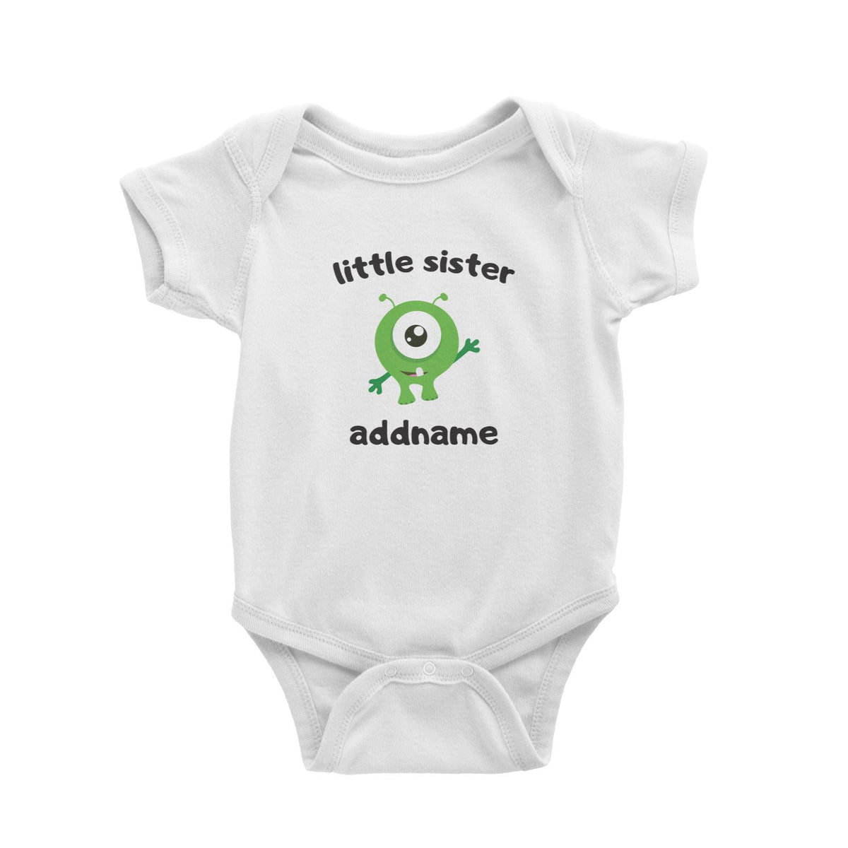 Cute Monster Little Sister Baby Romper