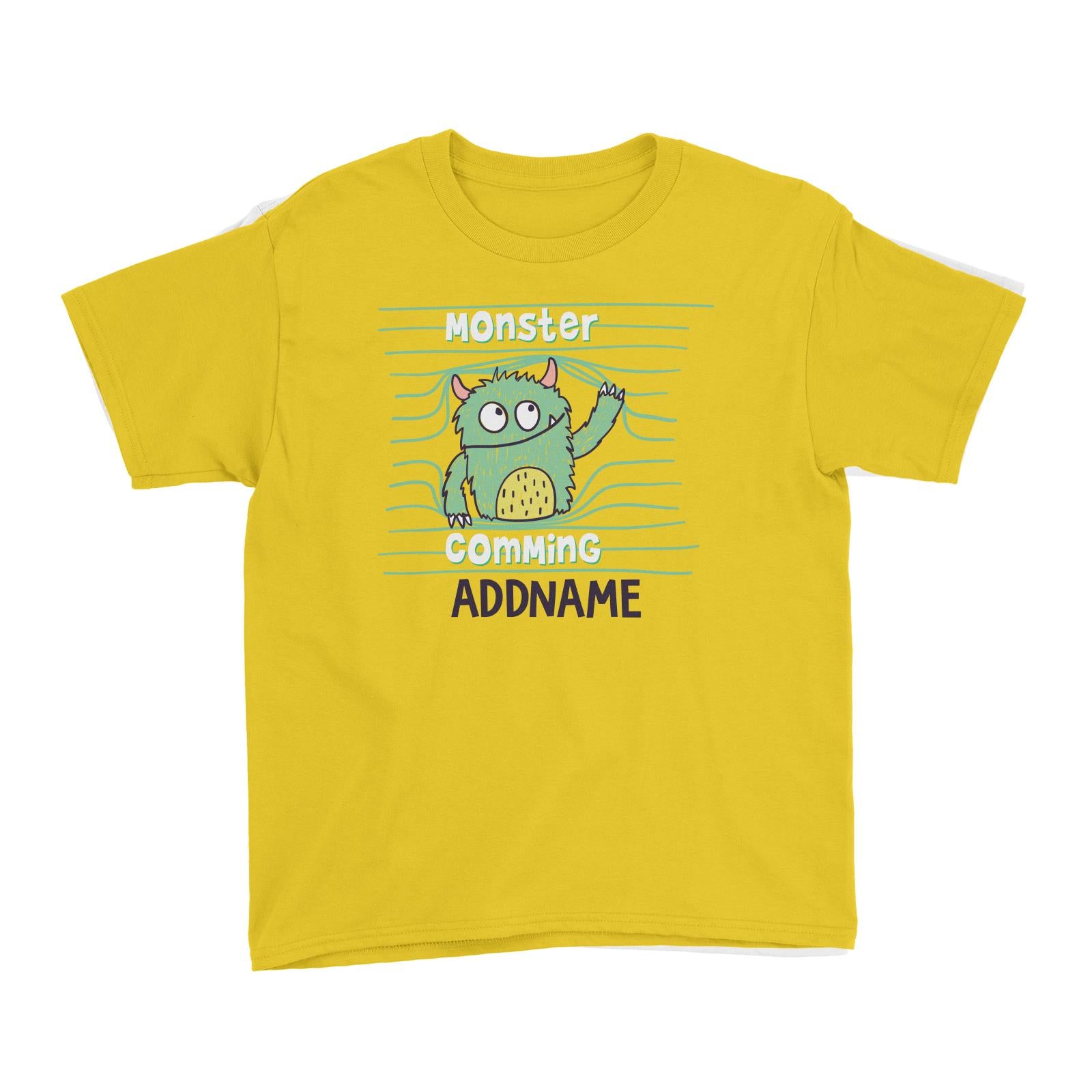 Cool Vibrant Series Monster Coming Addname Kid's T-Shirt