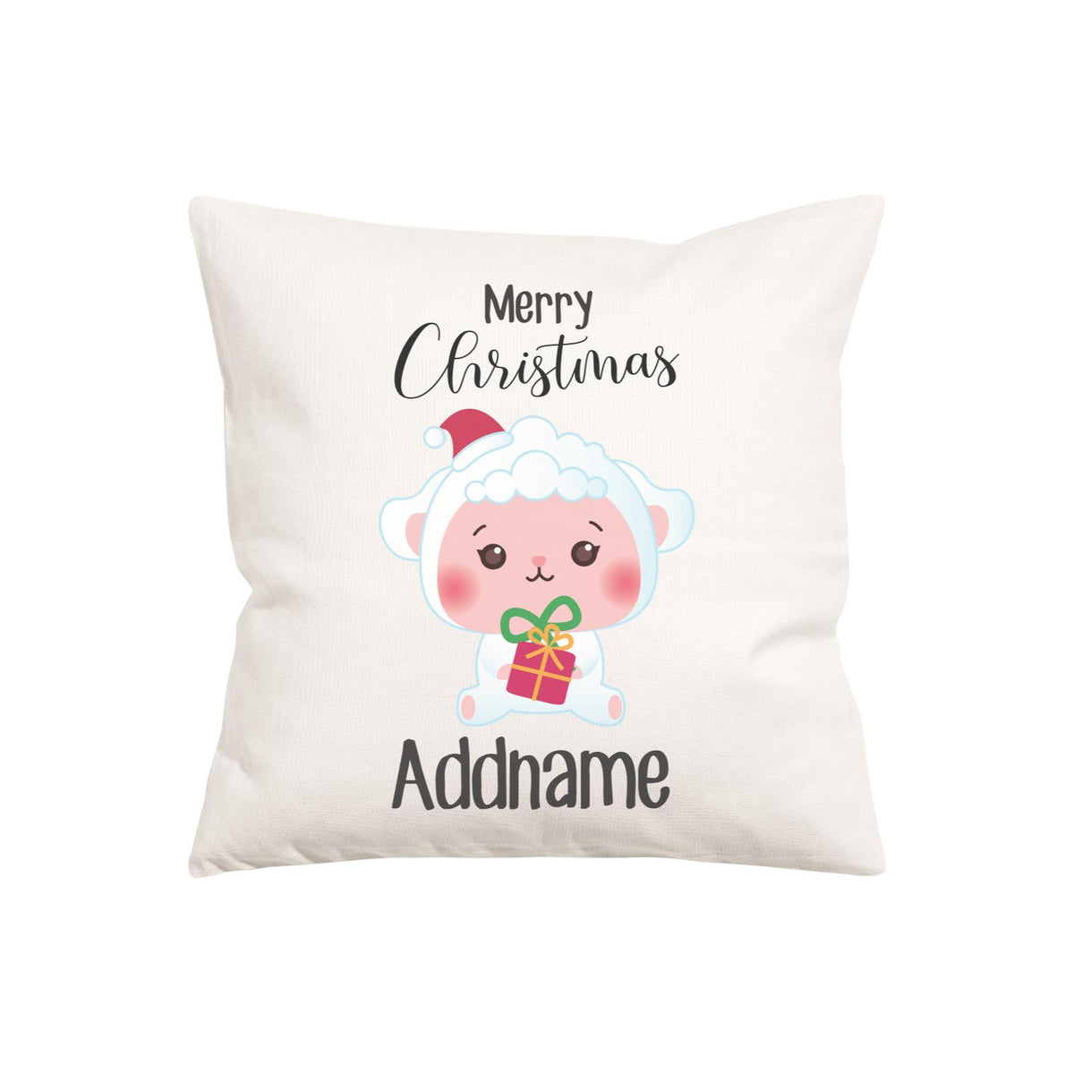 Christmas Cute Animal Series Sheep Merry Christmas PW Cushion