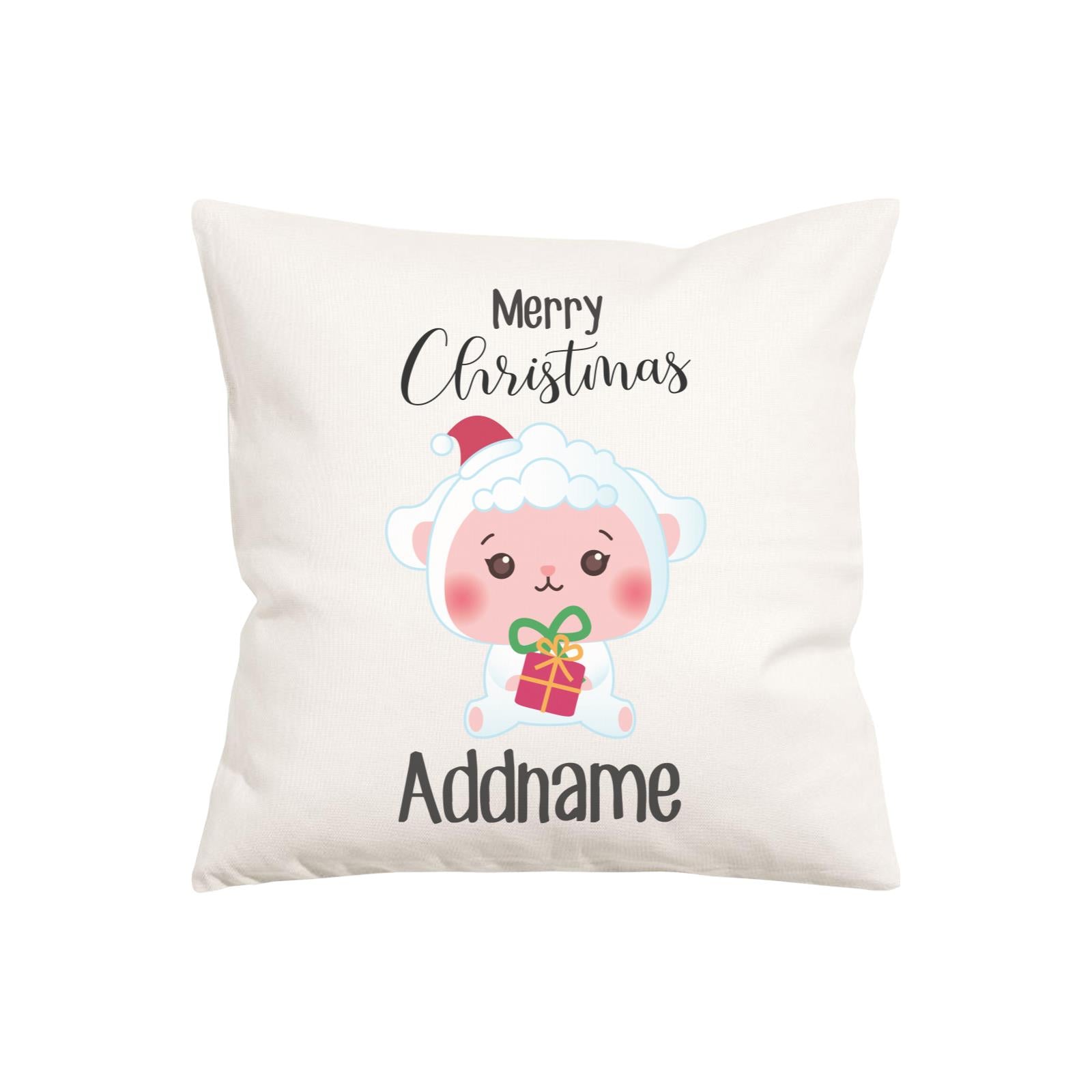 Christmas Cute Animal Series Sheep Merry Christmas PW Cushion