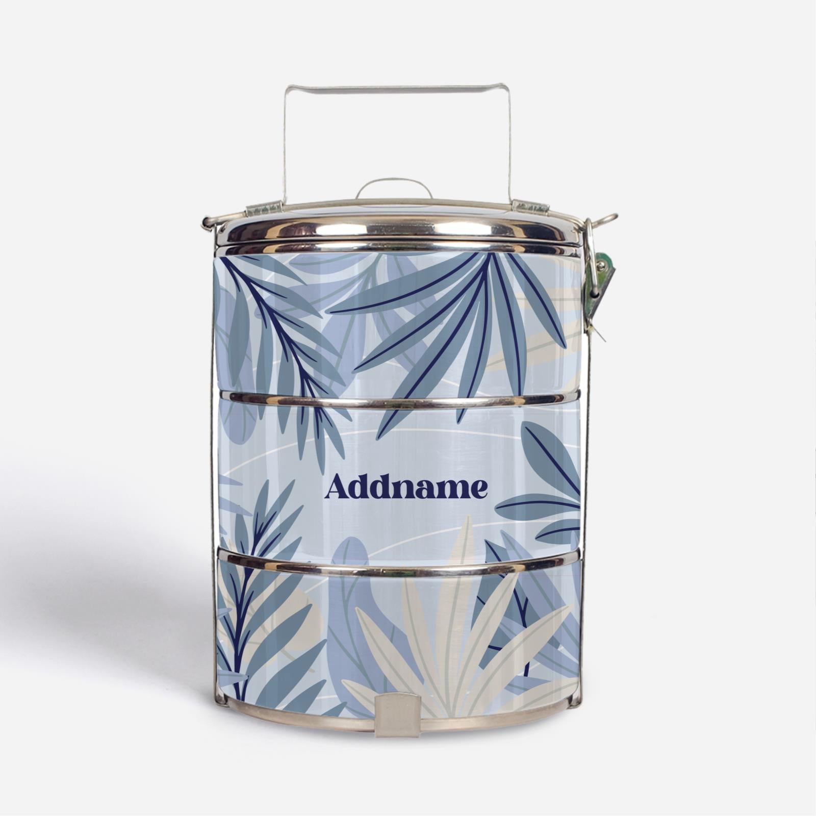 Suasana Series - Ash Blue - Three-Tier Tiffin Carrier