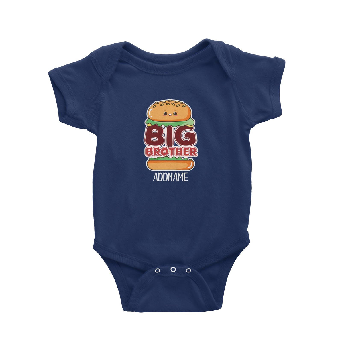 Cute Burger Big Brother Baby Romper