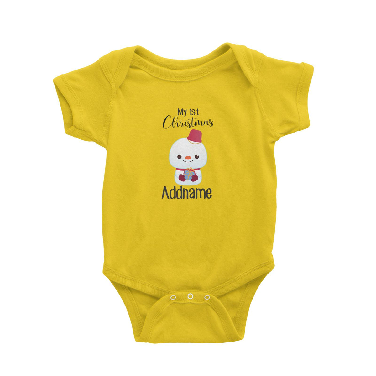 Christmas Cute Animal Series My 1st Christmas Snowman Baby Romper