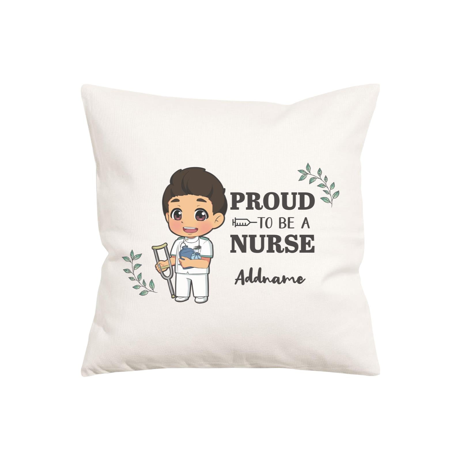Proud To Be A Nurse Chibi Male Malay Pillow Cushion