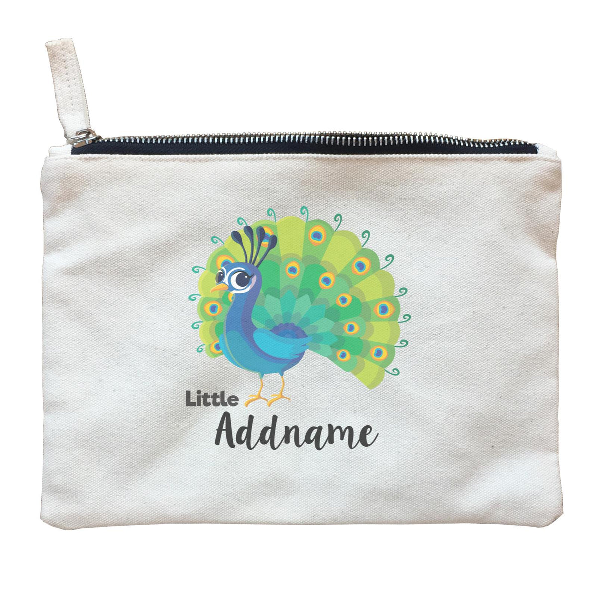 Deepavali Cute Cartoon Little Peacock Addname Zipper Pouch
