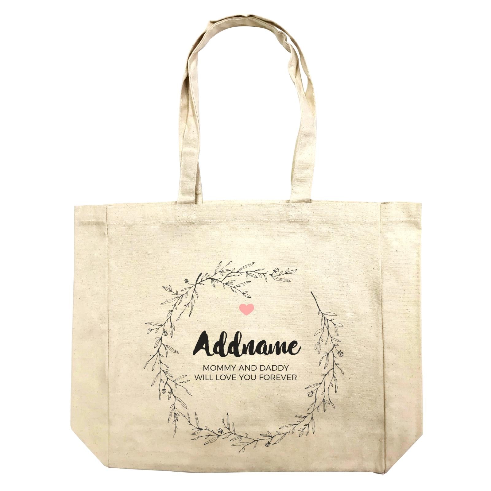 Doodle Wreath Personalizable with Name and Text Shopping Bag