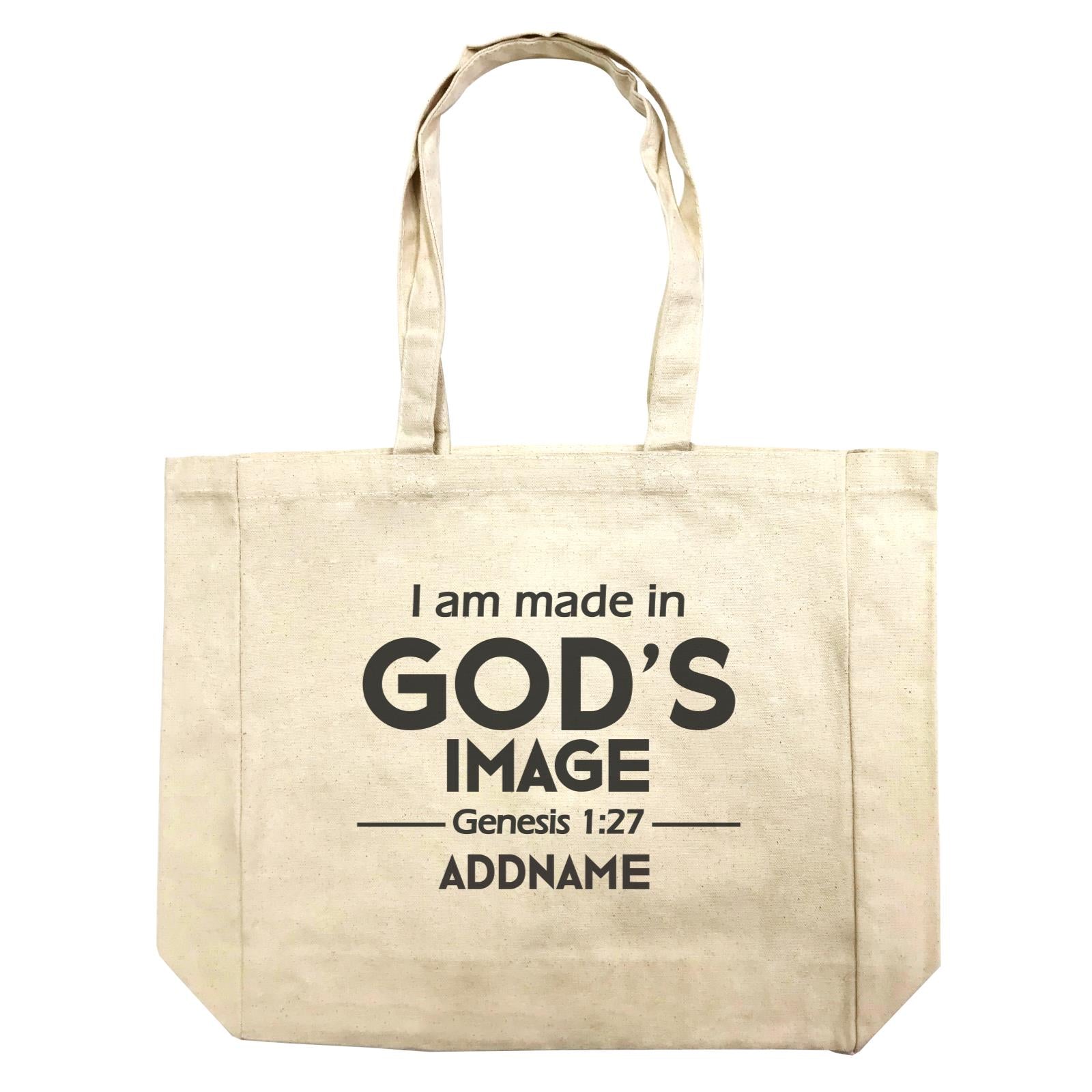 Christian Baby I Am Made in God's Image Genesis 1.27 Addname Shopping Bag