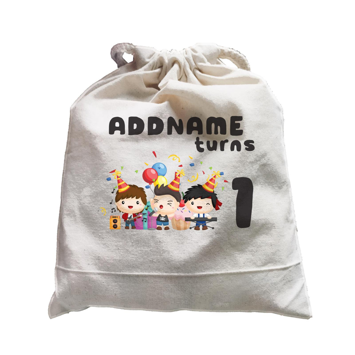 Birthday Music Band Boy Group Addname Turns 1 Satchel