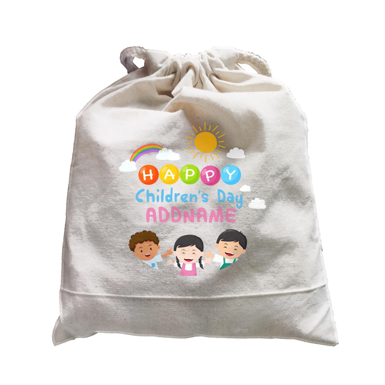Children's Day Gift Series Happy Children's Day Three Children Addname  Satchel