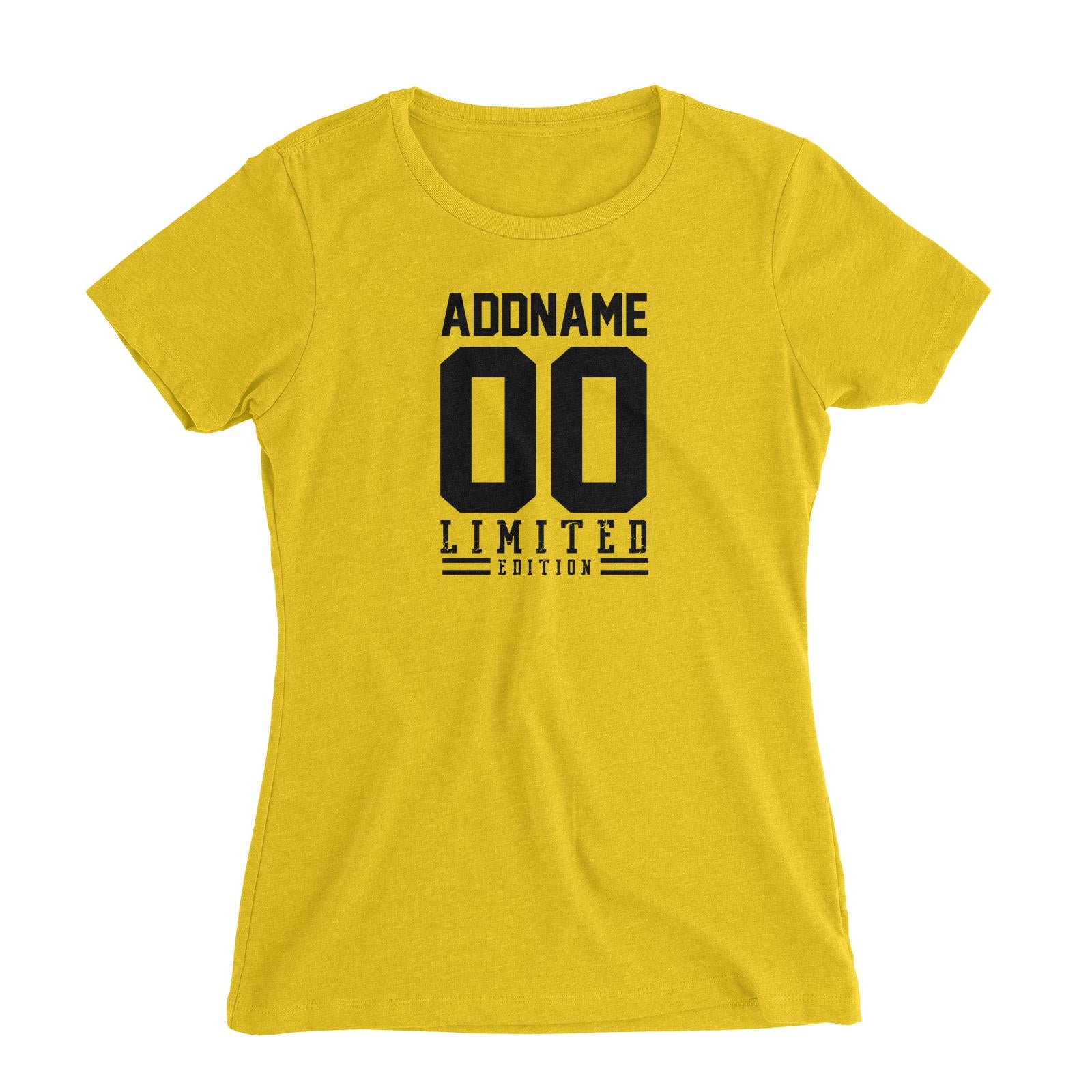 Limited Edition Jersey Personalizable with Name and Number Women's Slim Fit T-Shirt