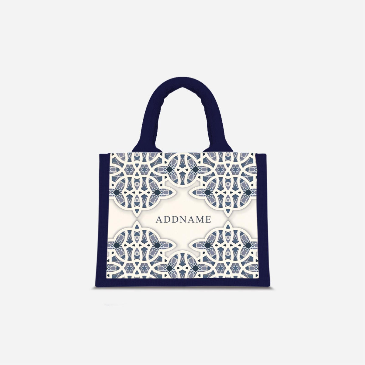 Ratu Series Half Lining Mini Jute Bag - Blue