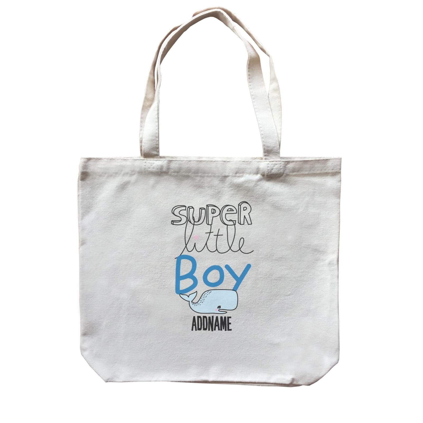 Cool Vibrant Series Super Little Whale Boy Addname Canvas Bag