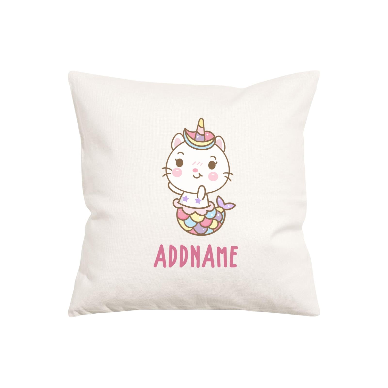 Unicorn And Princess Series Cute Cat Mermaid Addname Pillow Cushion