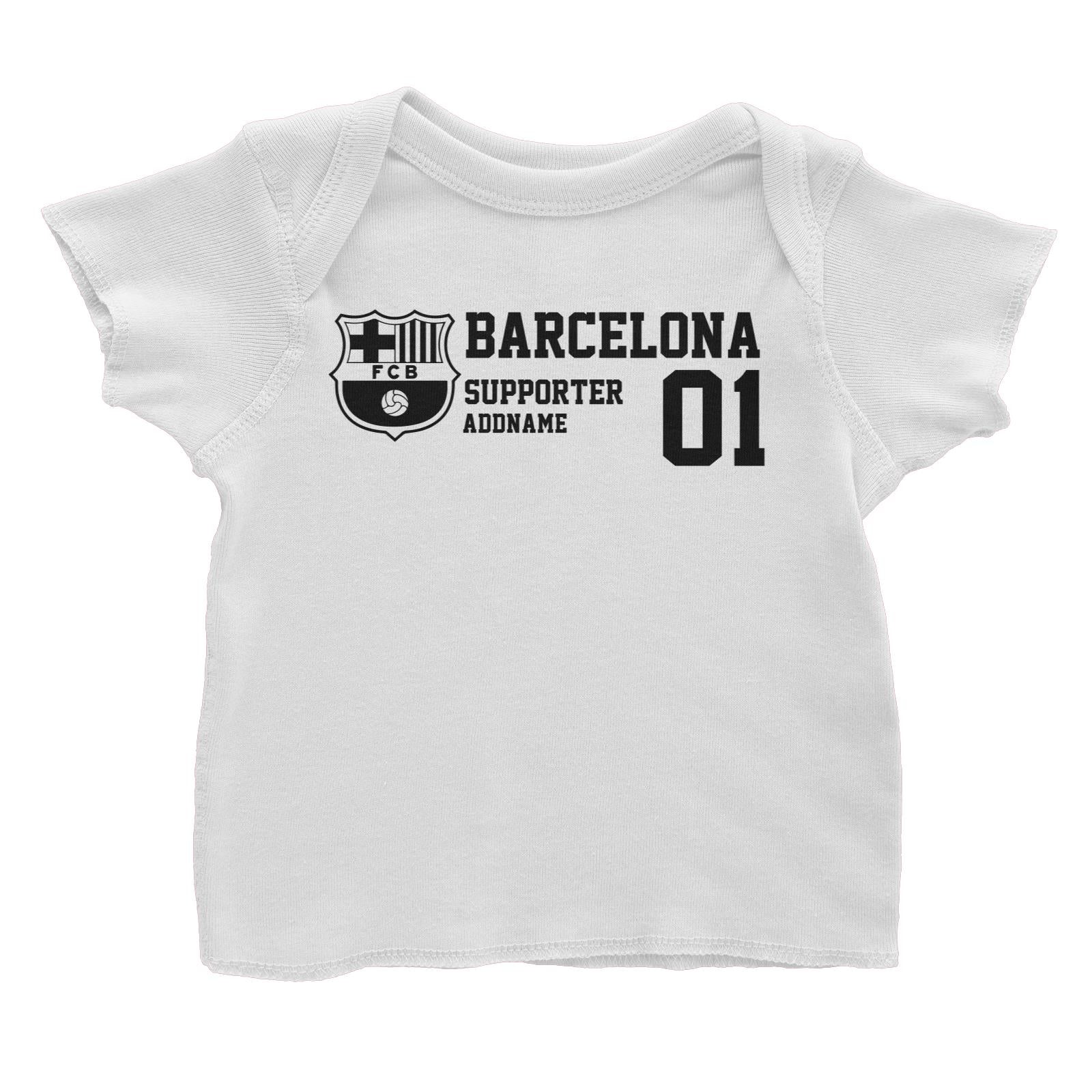 Barcelona Football Logo Supporter Addname Baby T-Shirt
