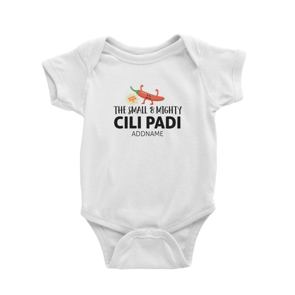 The Small and Mighty Cili Padi Extra Pedas Baby Romper
