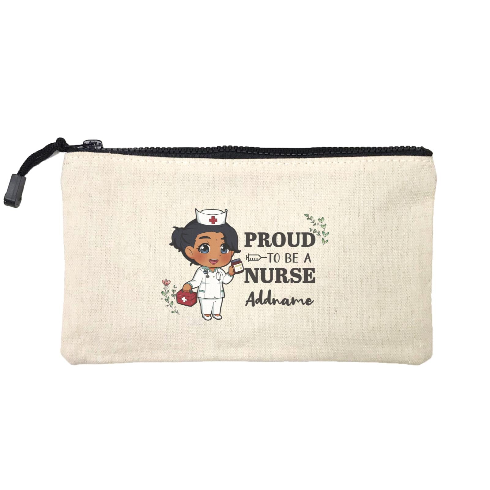 Proud To Be A Nurse Chibi Female Indian Mini Accessories Stationery Pouch