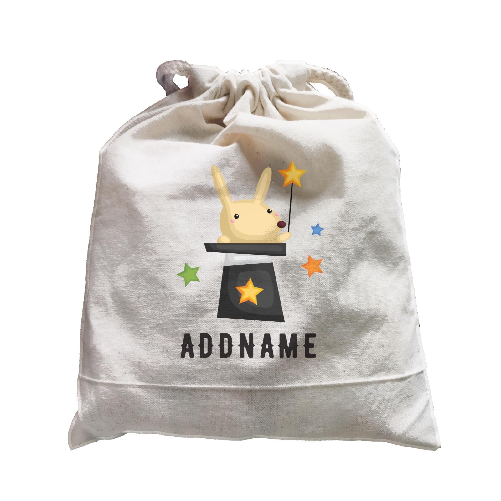 Birthday Circus Magicial Rabbit In Magic Hat Addname Satchel
