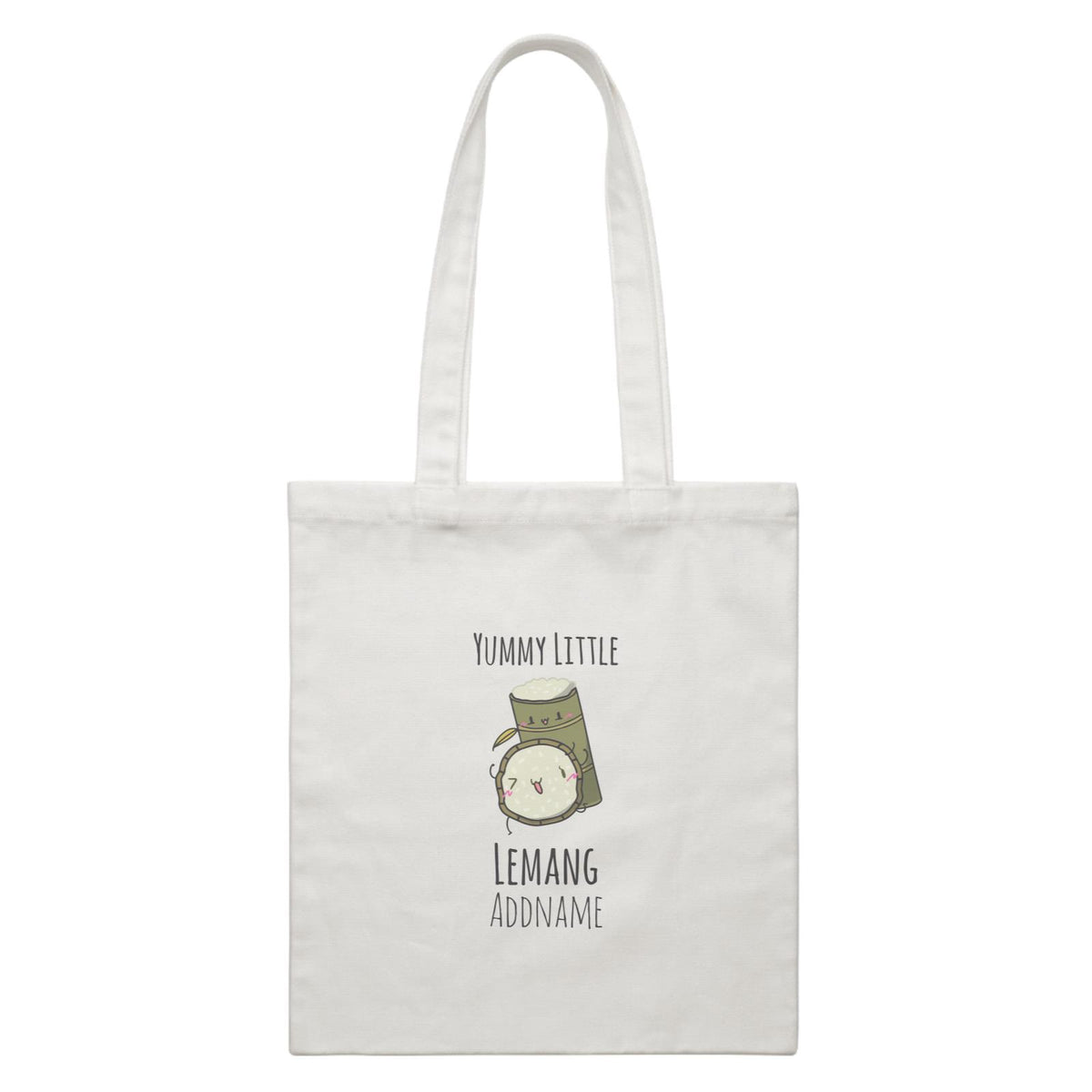 Raya Kuih Savoury Yummy Little Lemang Addname White Canvas Bag