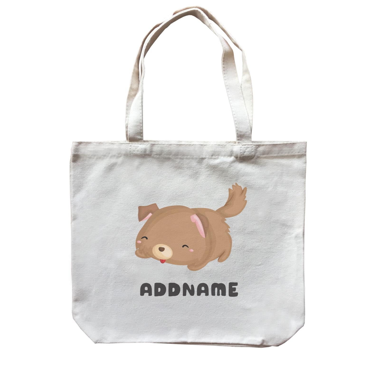 Birthday Friendly Animals Happy Sleeping Dog Addname Canvas Bag