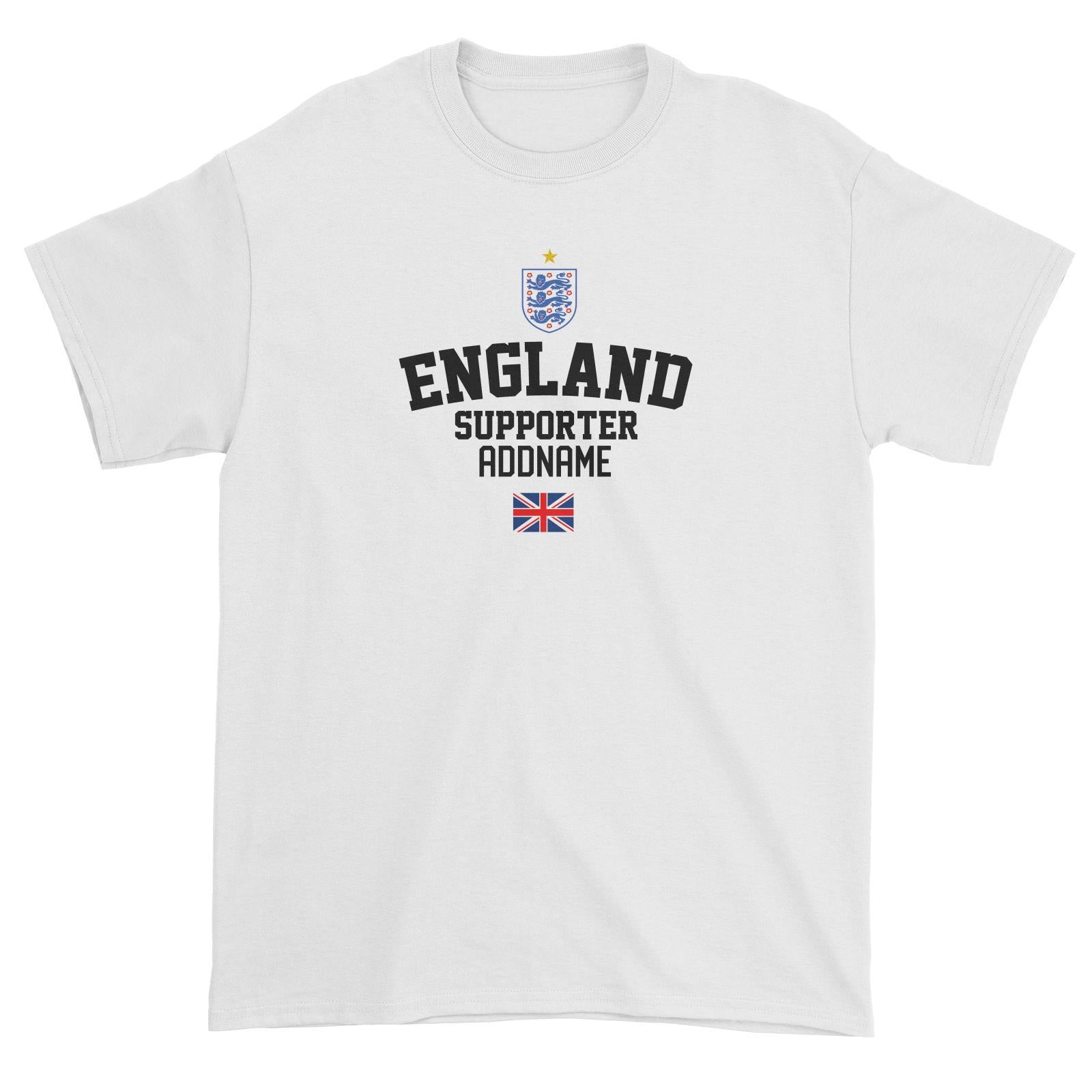 England Supporter World Cup Addname Unisex T-Shirt