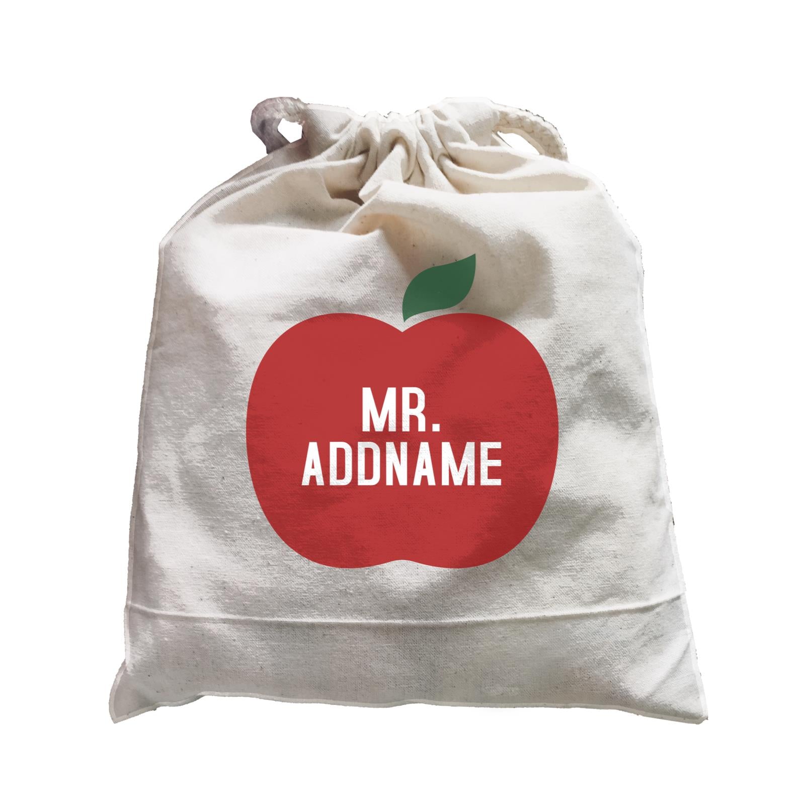 Teacher Addname Big Red Apple Mr. Addname Satchel