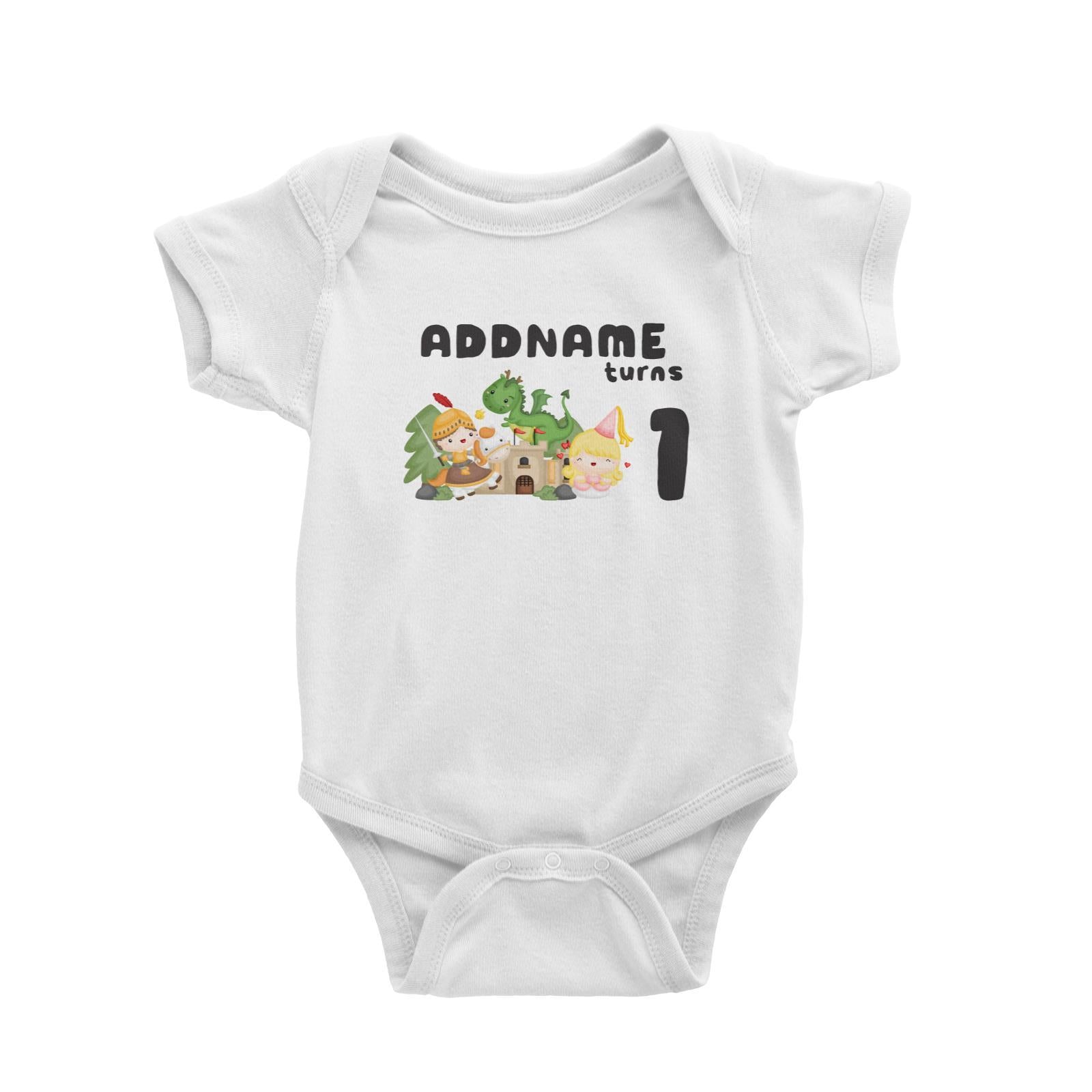 Birthday Royal Group Addname Turns 1 Baby Romper