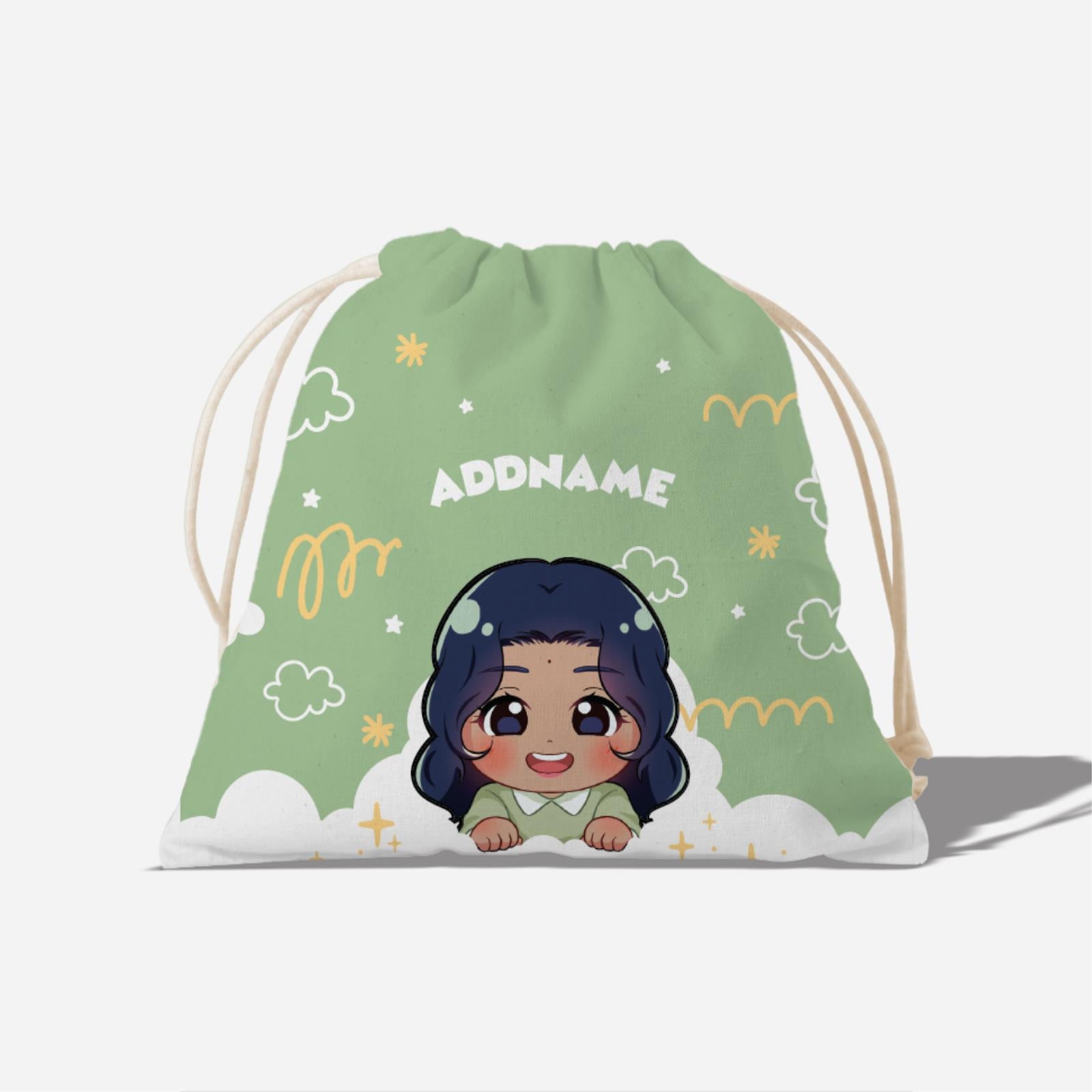 Chibi Me Series Full Print Satchel - Indian Female