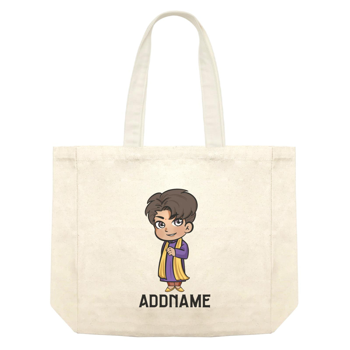 Deepavali Series Chibi Man Addname Shopping Bag