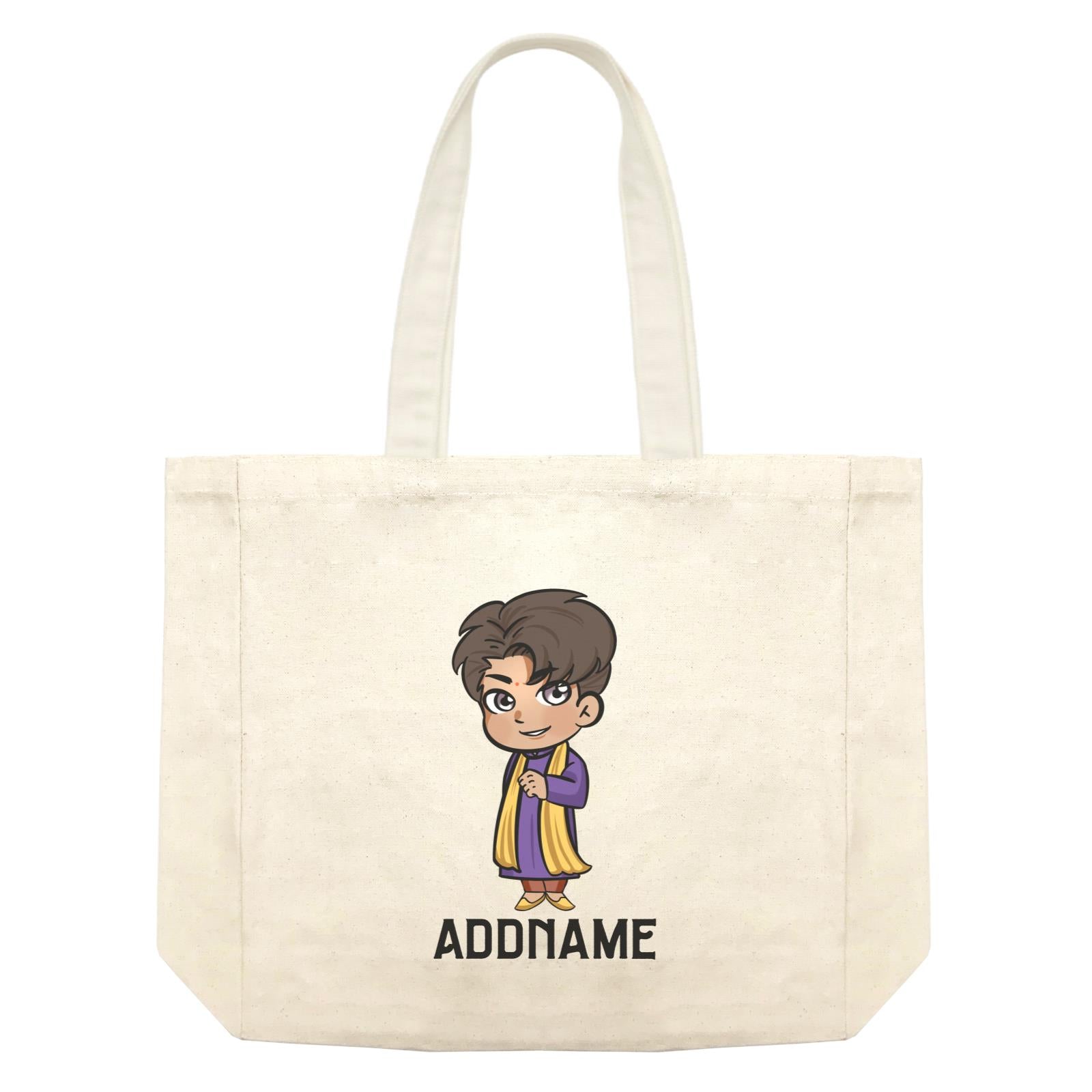 Deepavali Series Chibi Man Addname Shopping Bag