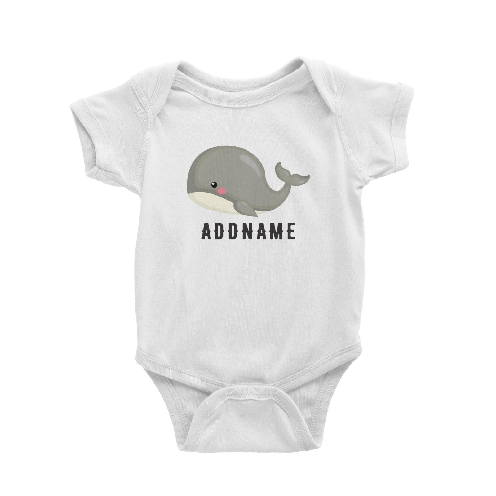 Birthday Sailor Baby Whale Addname Baby Romper