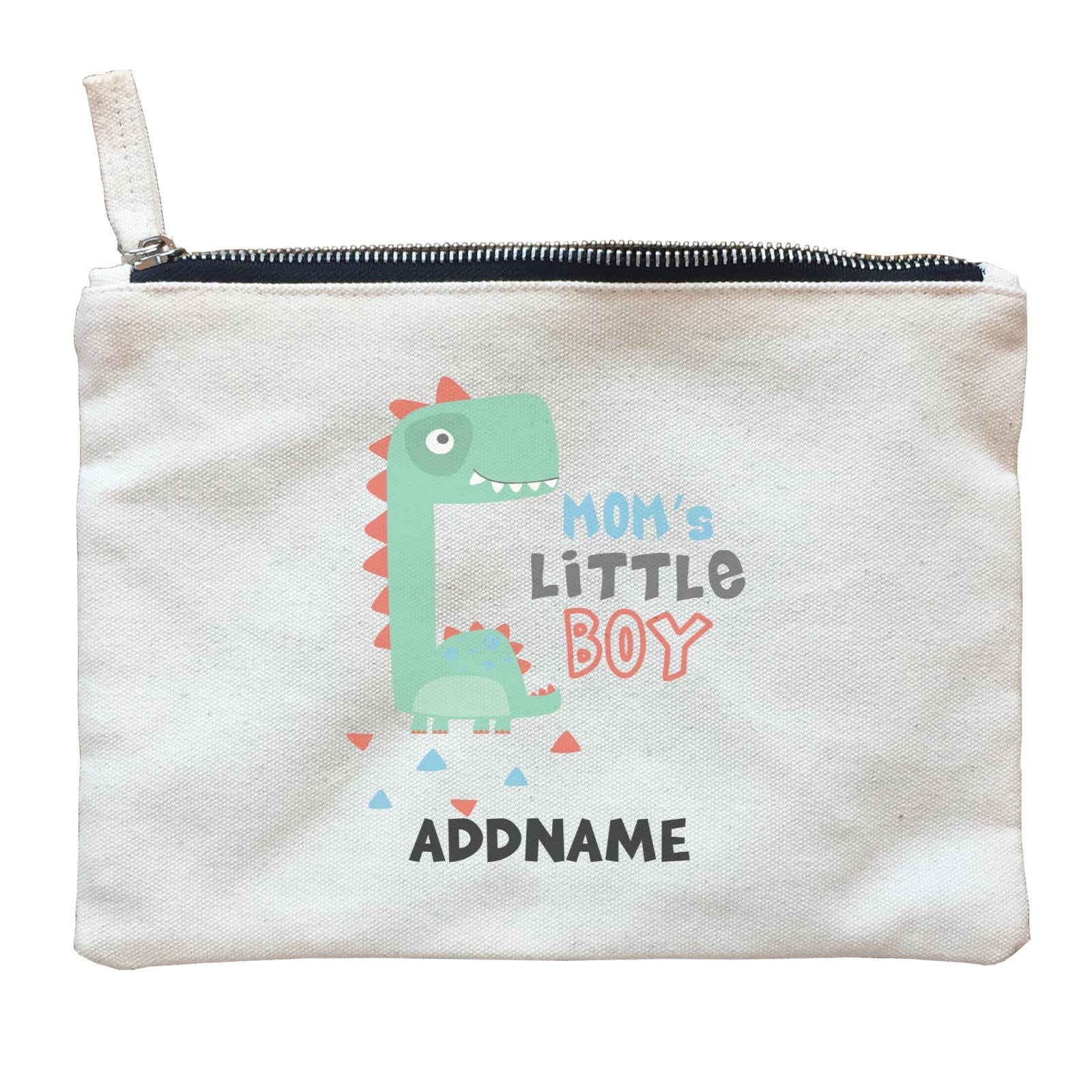 Mom's Little Boy Dinosaur Addname Bag Zipper Pouch