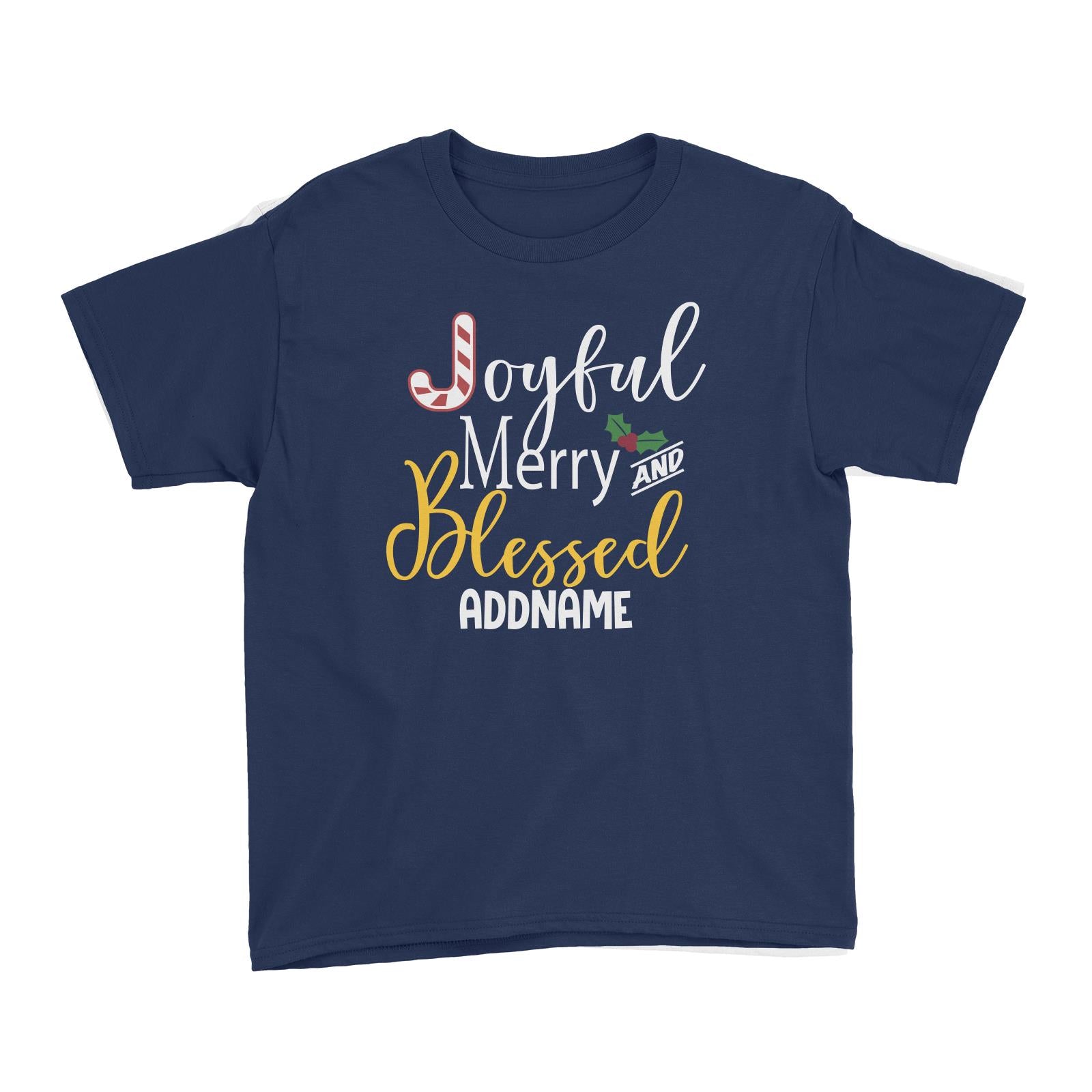 Xmas Joyful Merry and Blessed Kid's T-Shirt