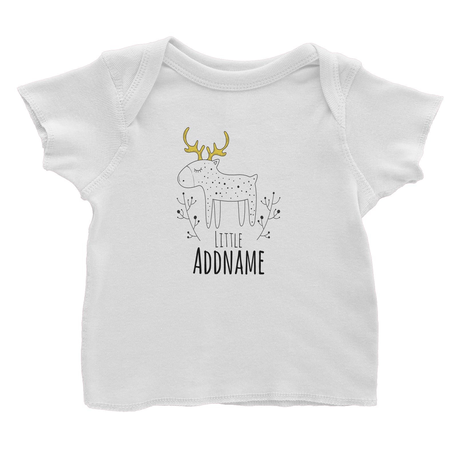 Drawn Dreamy Elements Little Moose Addname Baby T-Shirt