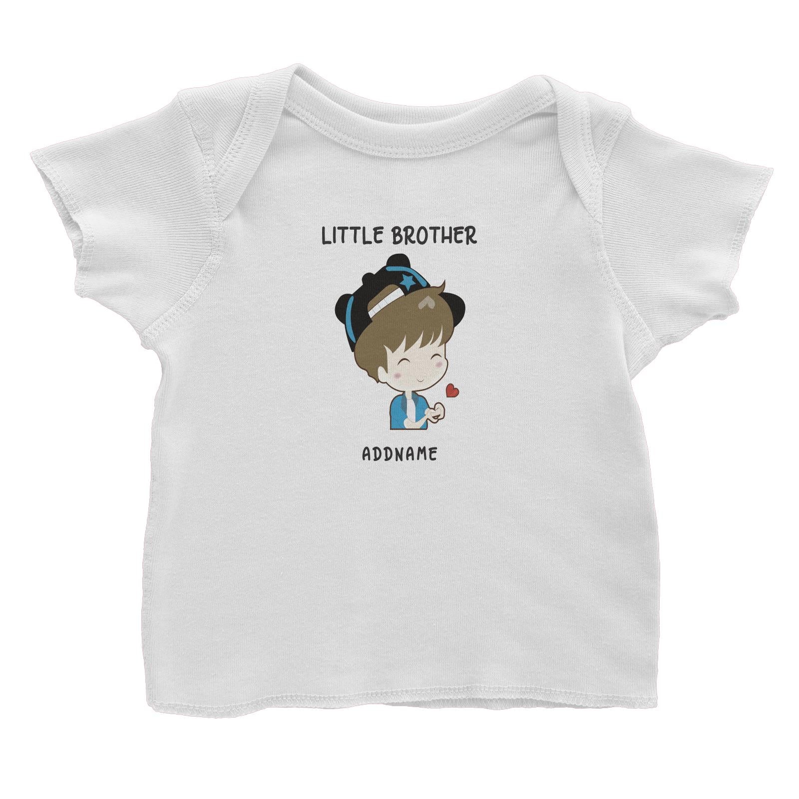 My Lovely Family Series Little Brother Addname Baby T-Shirt (FLASH DEAL)