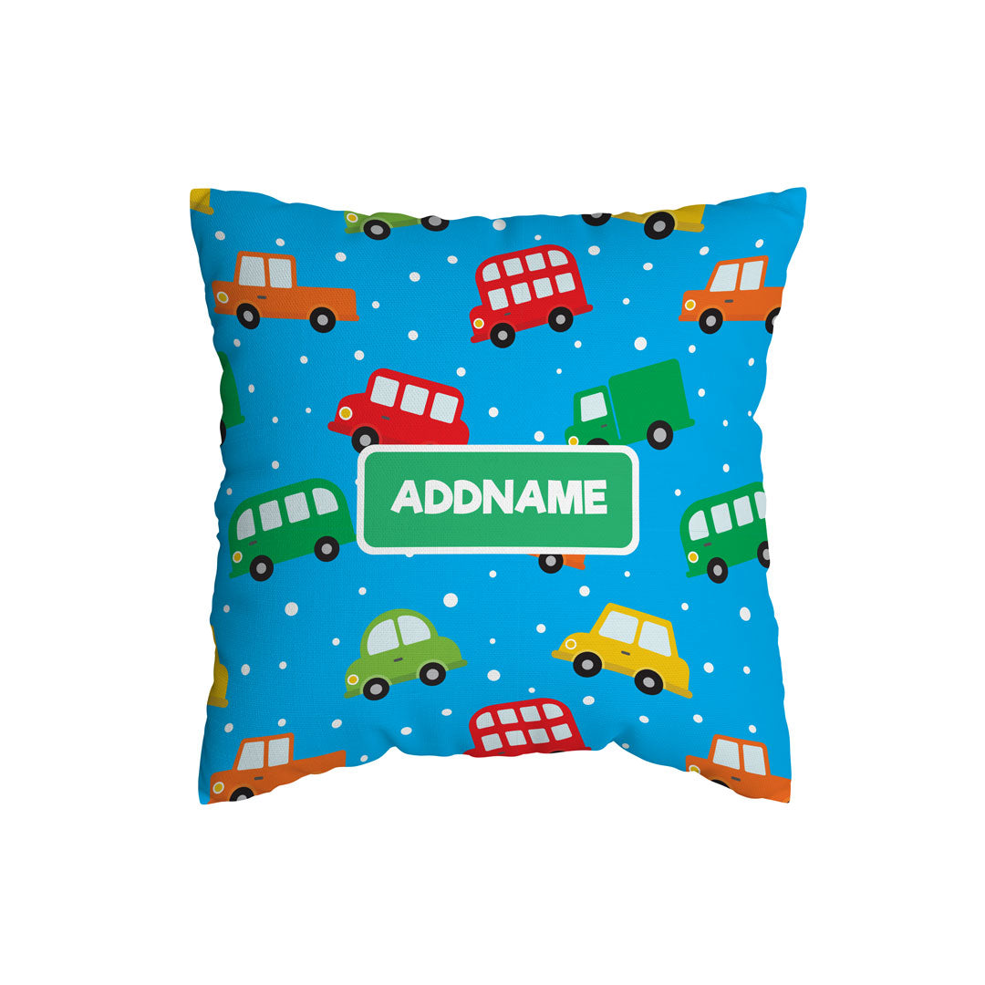 Cute Cars Kiddies Full Print Cushion Cover with Inner Cushion