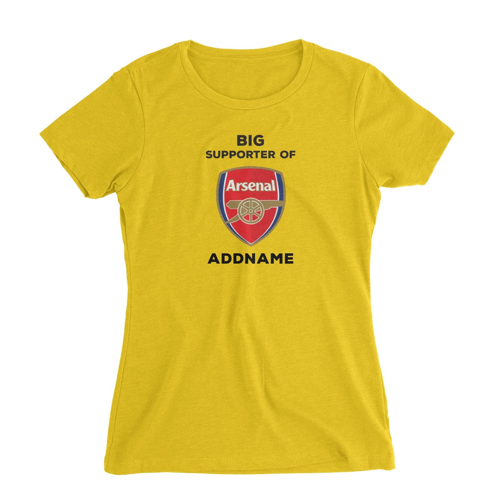 Arsenal FC Big Supporter Personalizable with Name Women's Slim Fit T-Shirt