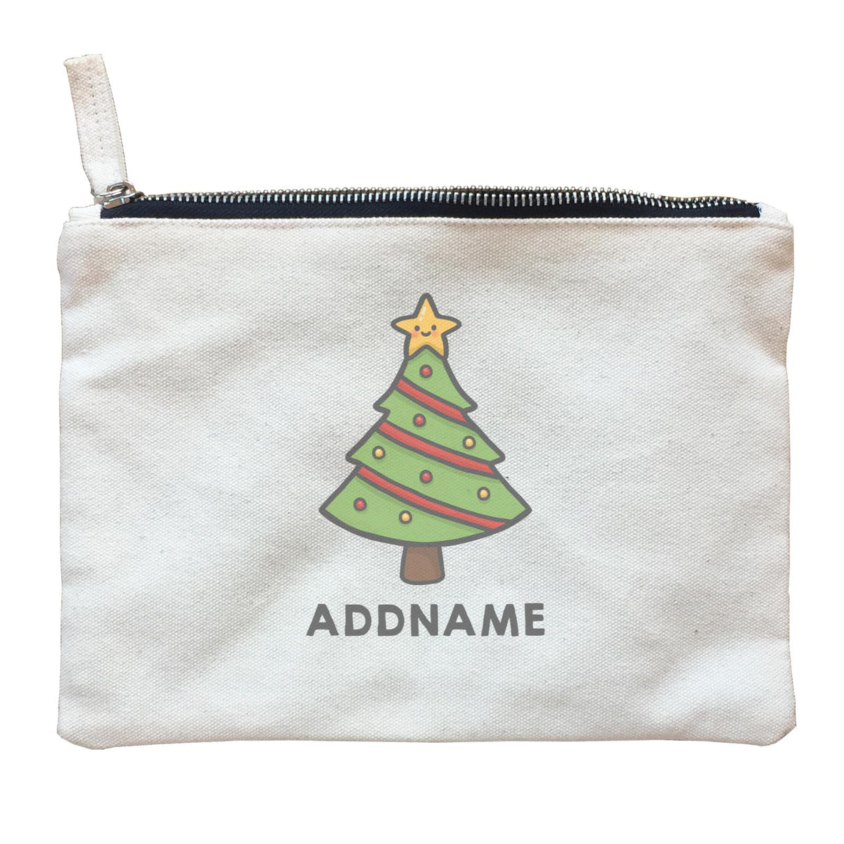 Xmas Cute Xmas Tree Addname Zipper Pouch