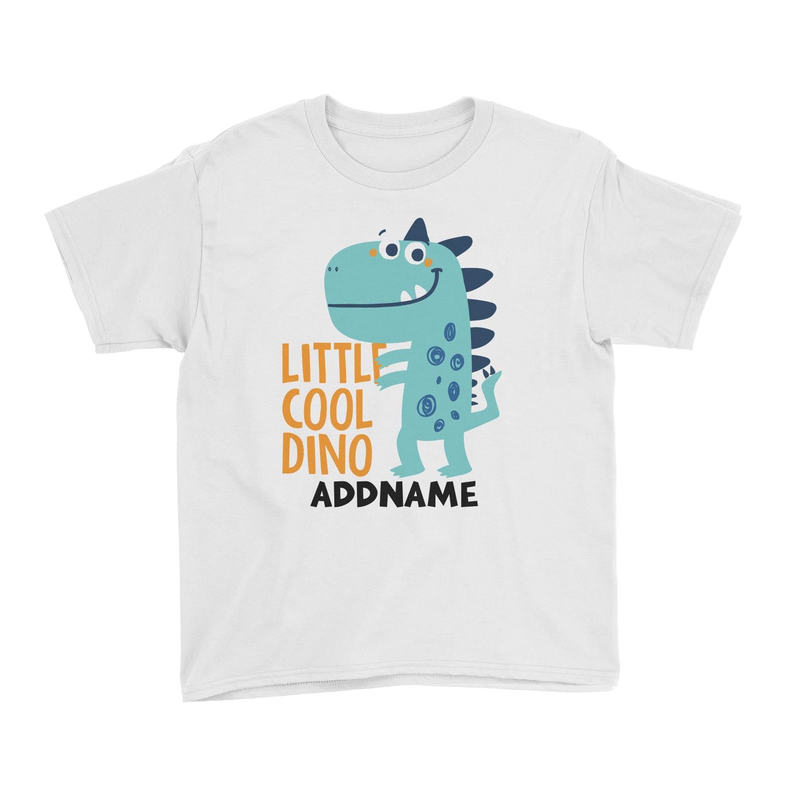Little Cool Dino Addname White Kid's T-Shirt