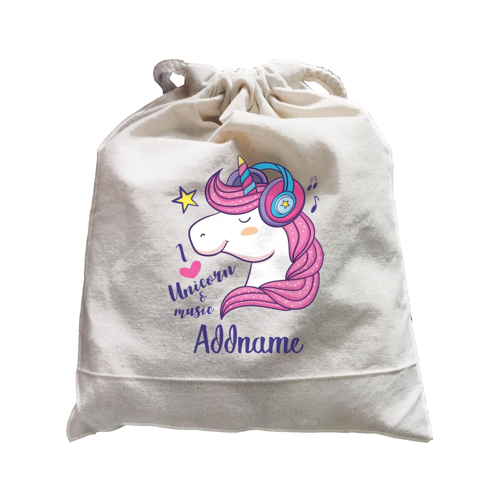 Cool Cute Unicorn I Love Unicorn & Music Addname Satchel