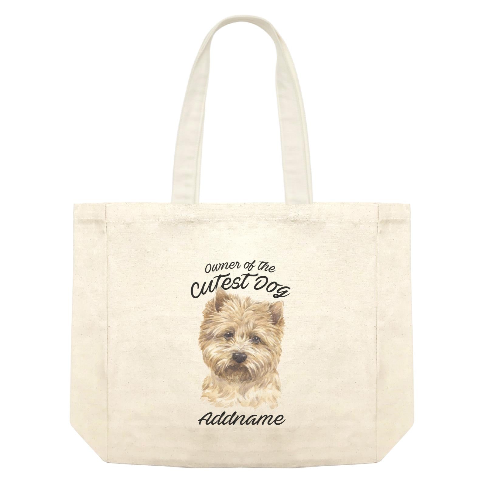 Watercolor Dog Owner Of The Cutest Dog Cairn Terrier Addname Shopping Bag