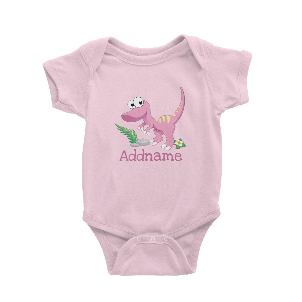 Dinosaurs Raptor Addname Baby Romper