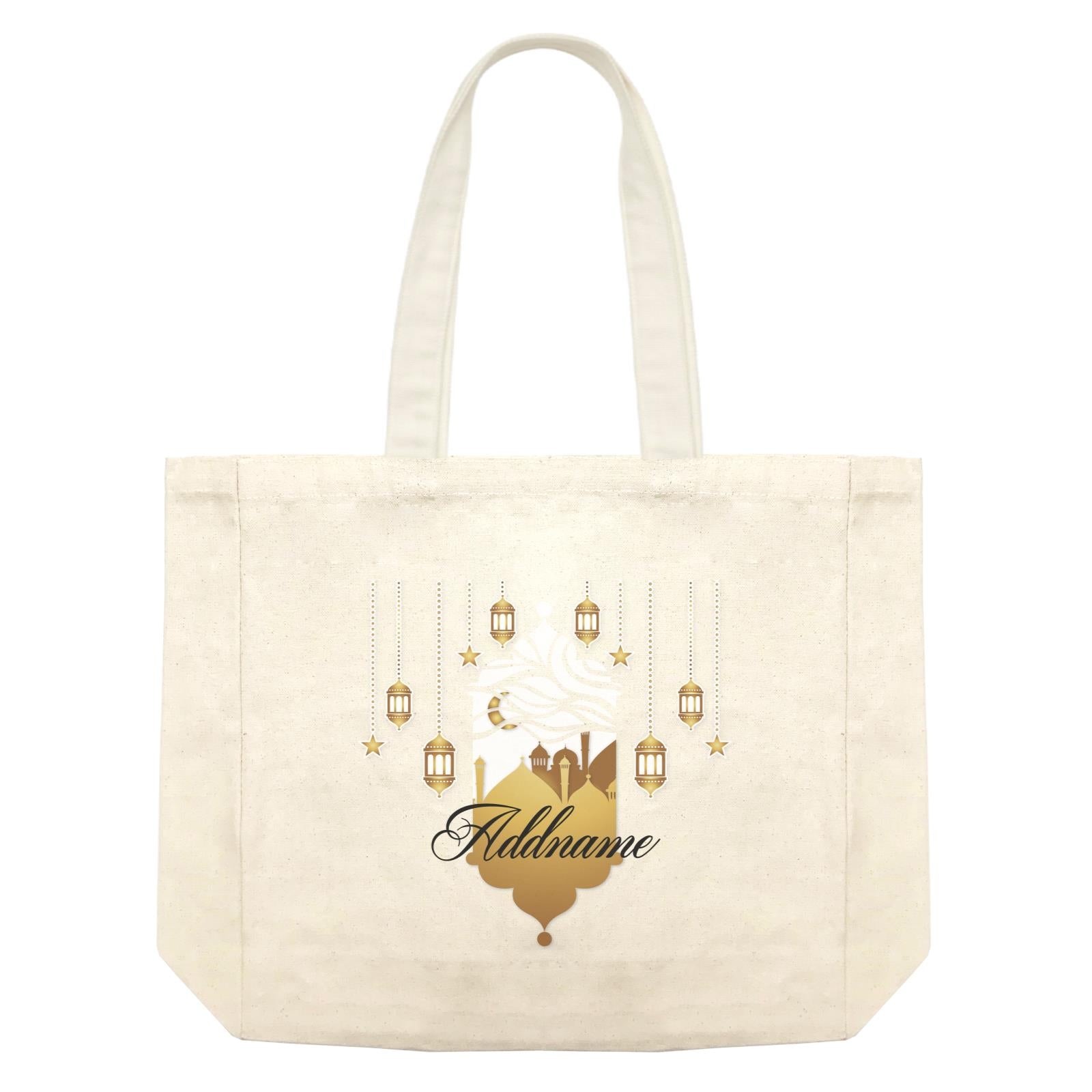 Mosque With Lamp and Star Addname Shopping Bag