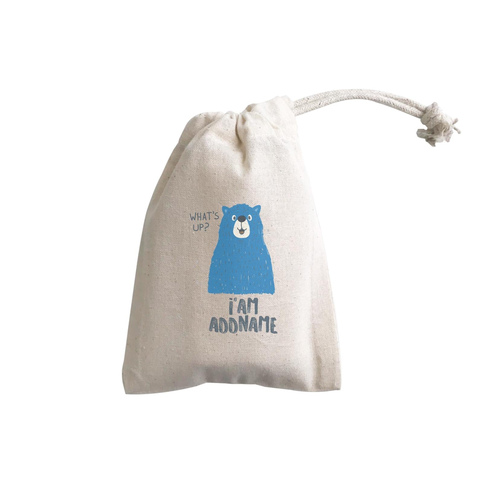 Cool Cute Animals Bear What's Up I'Am Addname GP Gift Pouch