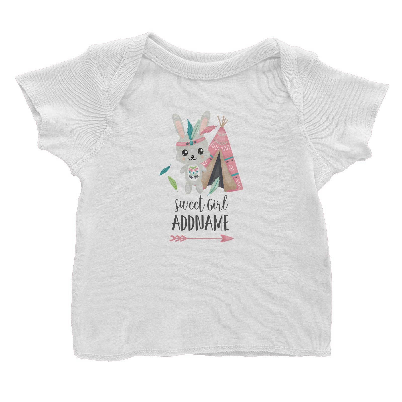 Cute Tribe Animals Rabbit Sweet Girl Addname Baby T-Shirt