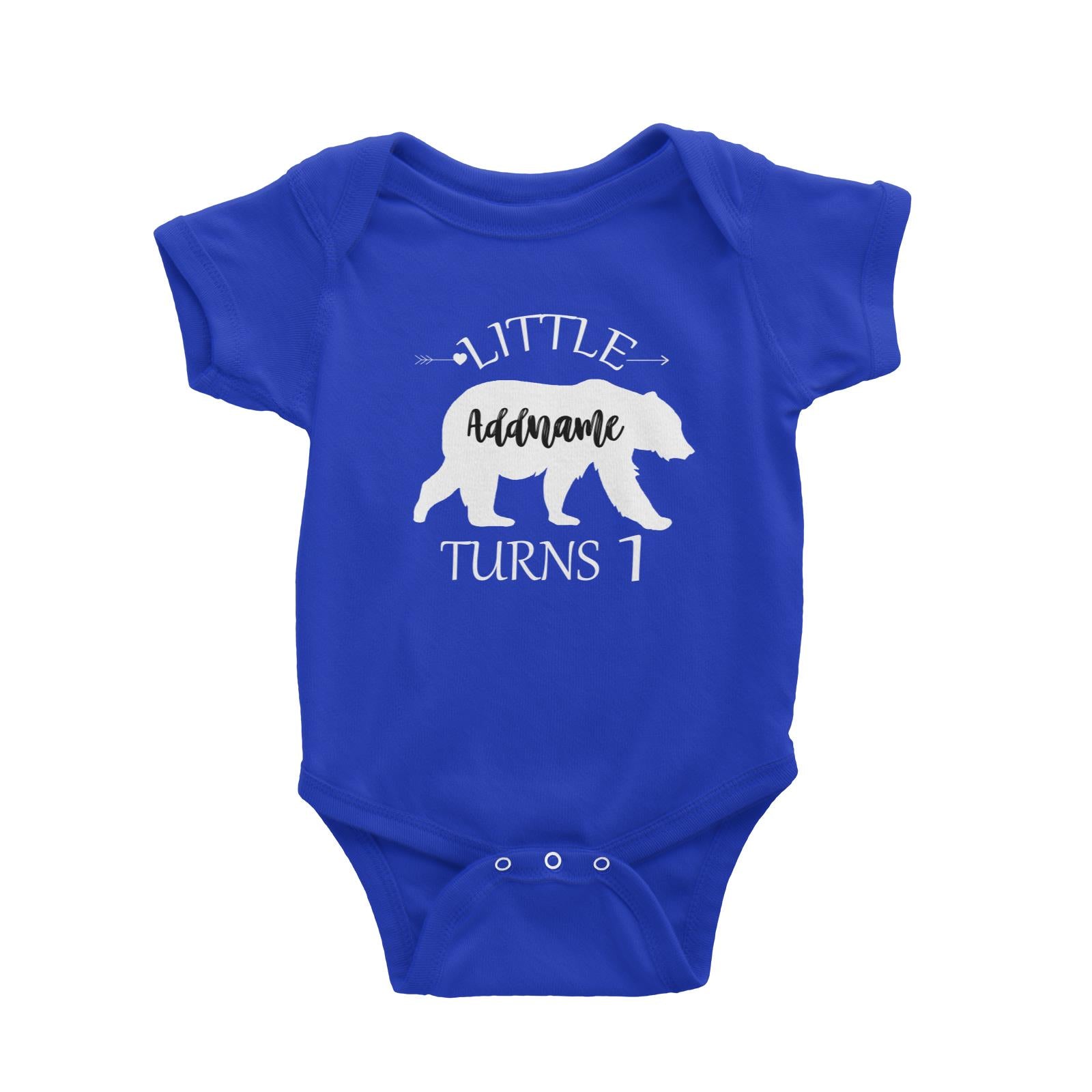 Little Bear Silhouette Birthday Theme Personalizable with Name and Number Baby Romper