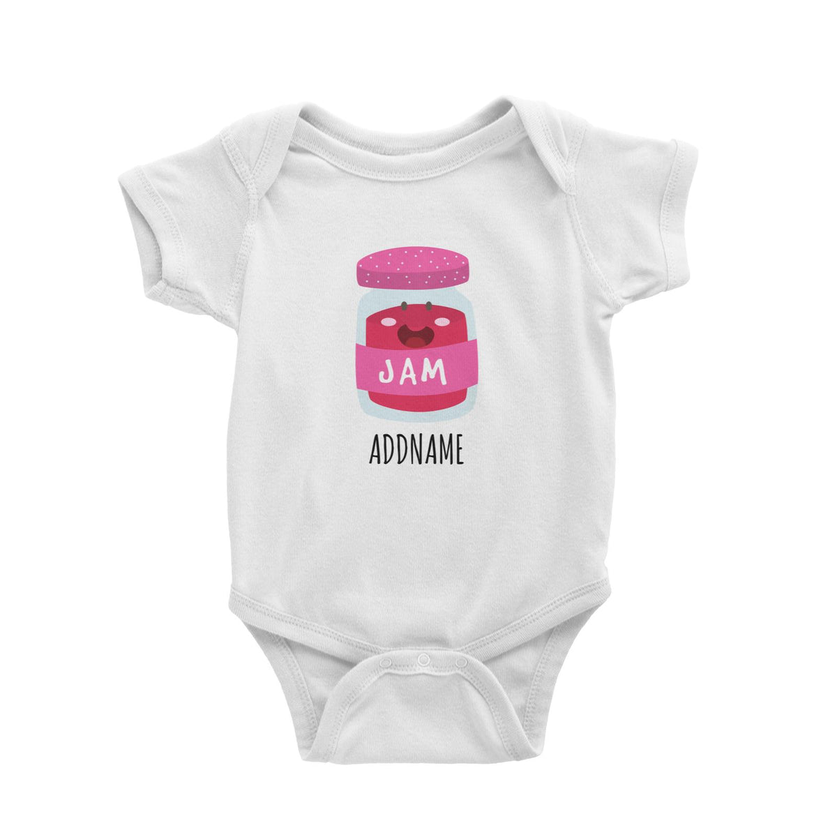 Twins Jam White White Baby Romper