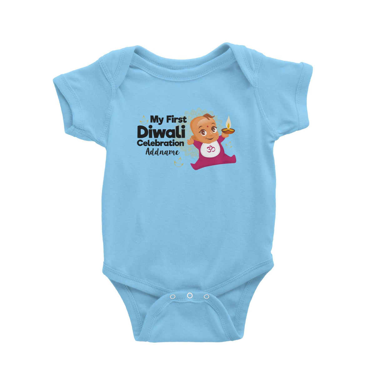 Cute Baby My First Diwali Celebration Addname Baby Romper